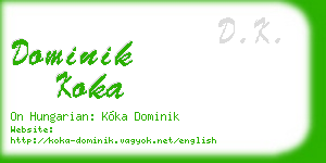 dominik koka business card