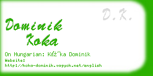 dominik koka business card